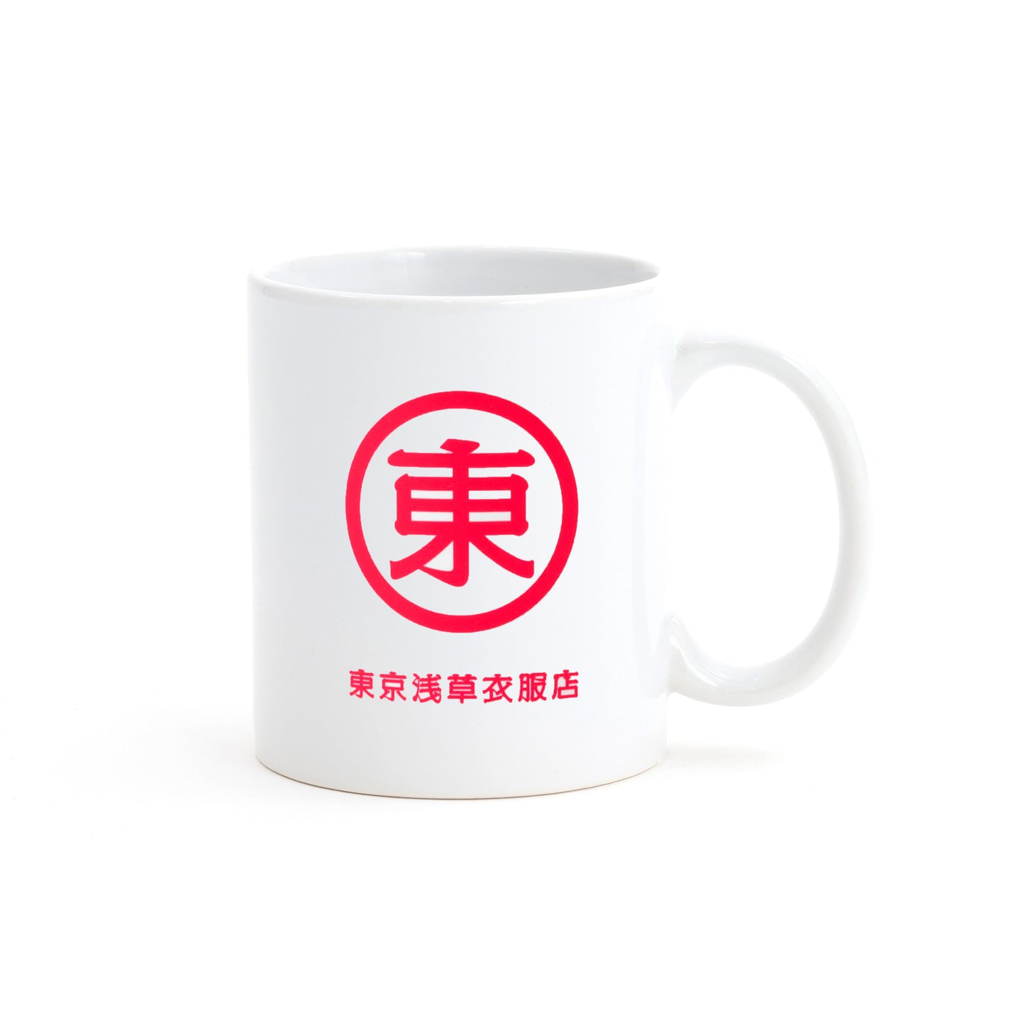 東京浅草衣服店 ロゴ・マグカップ(白色×赤色)