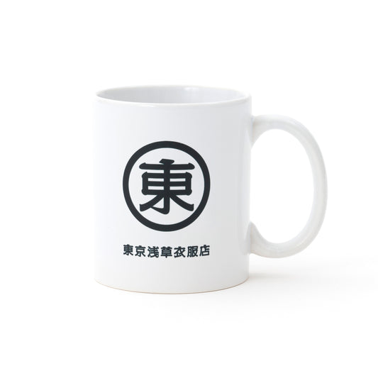 東京浅草衣服店 ロゴ・マグカップ(白色×黒色)
